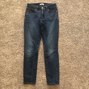 Loft Curvy Skinny Jeans in medium blue wash